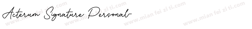 Acterum Signature Personal字体转换
